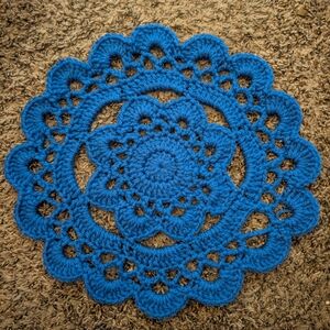 Blue Crochet Doily
